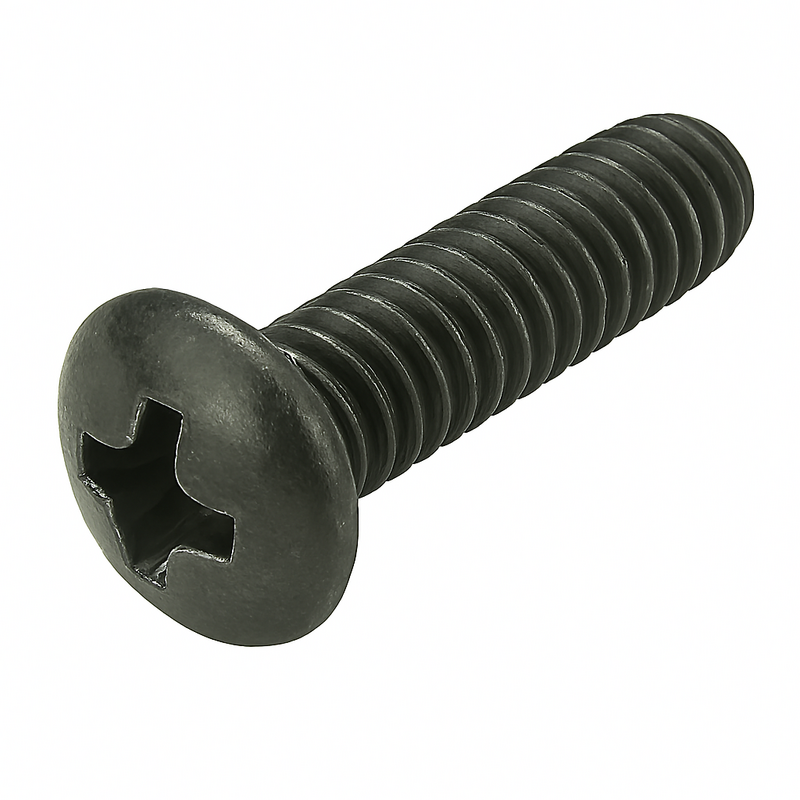 25C200MPO0K 1/4-20 X 2 PHIL OVAL M/S  BLK ZN